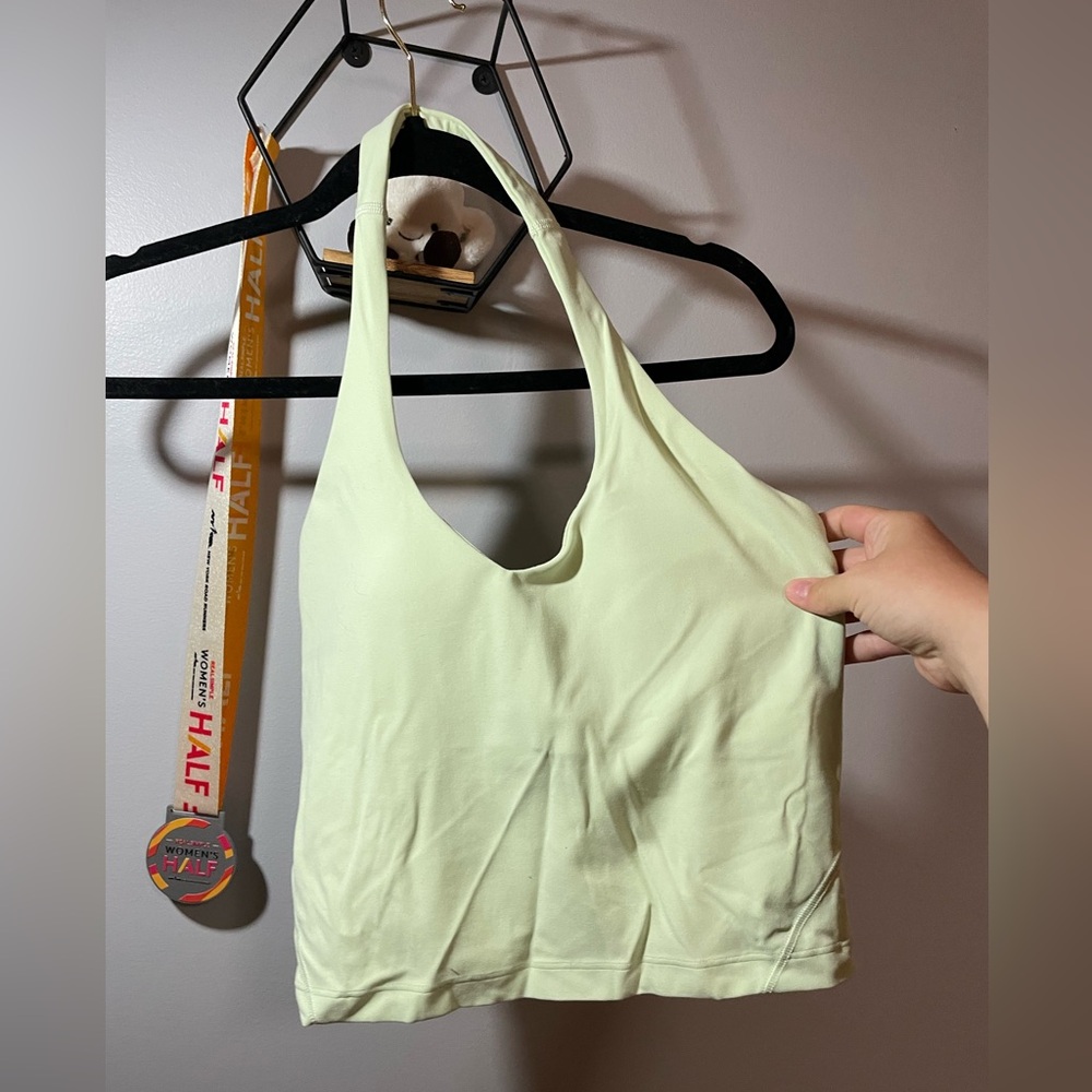 Lululemon light green align halter tank, size 8!! Hardly worn